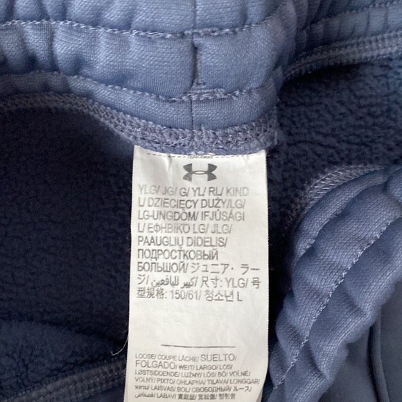Youth Large Blue Under Armour Fleece Pants - Picture 3 of 5